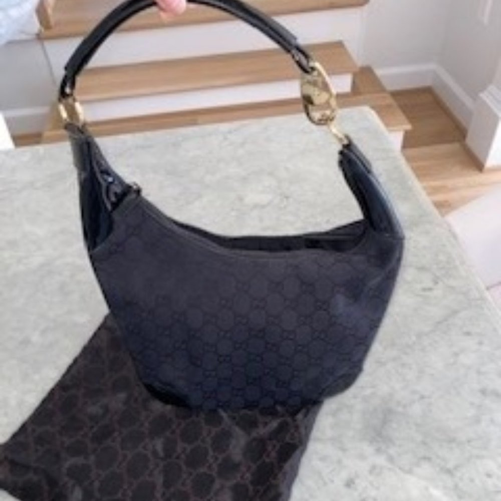Gucci- Classic- Canvas Evening Hobo